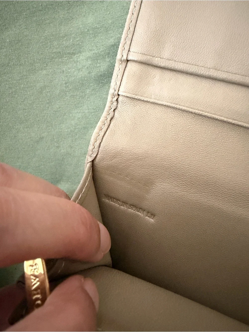 Loewe Taupe Olive Tan Nappa Leather Long Continental Wallet